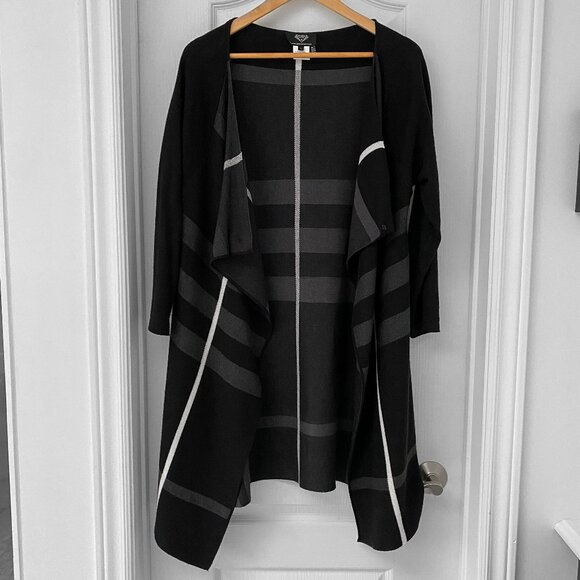 Angel Apparel - Asymmetrical Button Cardigan/Jacket - Picture 3 of 9